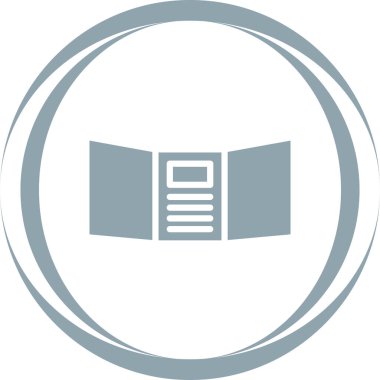 Triptych web simgesi, vektör illüstrasyonu 