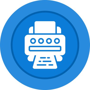 Yazıcı. Web simgesi basit illüstrasyon