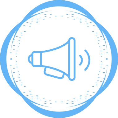  Bullhorn hoparlörü ağ ikonu vektör illüstrasyonu 