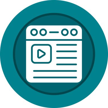 video web simgesi basit illüstrasyon