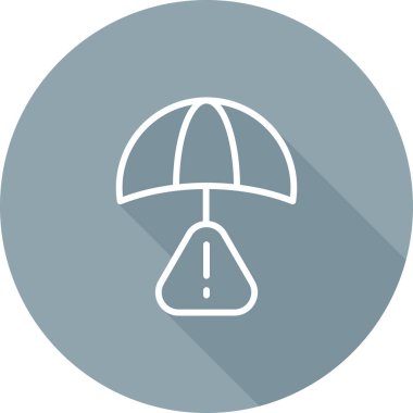 Sigorta simgesi beyaz arka plan üzerinde izole 