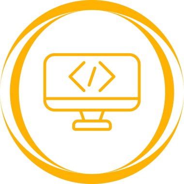 Kodlama simgesinin vektör illüstrasyonu 