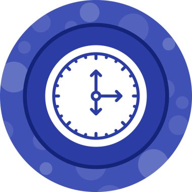 Saat web simgesi, basit vektör illüstrasyonu