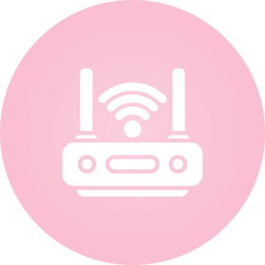 Wi-fi yönlendirici. Web simgesi basit illüstrasyon