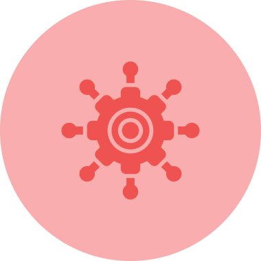 Microservices simgesi, vektör illüstrasyonu basit tasarım