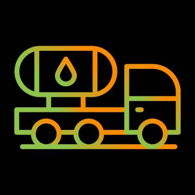 Tanker Kamyonu ikon vektör illüstrasyonu 