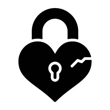 asma kilit simgesi, vektör illüstrasyonu basit tasarım