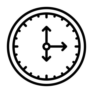 Saat web simgesi, basit vektör illüstrasyonu