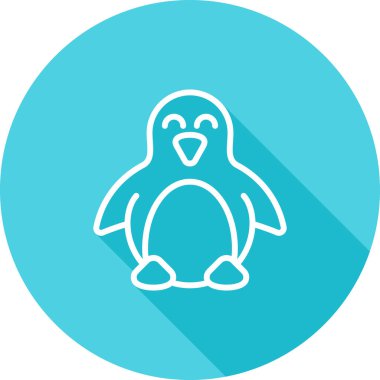 Penguen. Web simgesi basit tasarım 