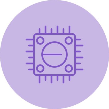 Bilgisayar Cpu simgesinin vektör illüstrasyonu