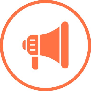 Megafon. Web simgesi basit illüstrasyon