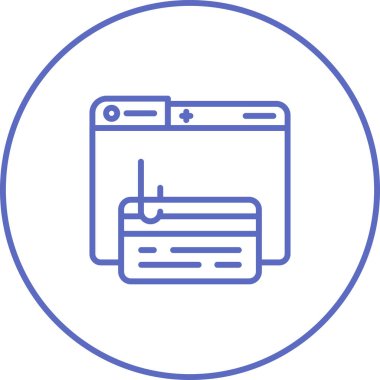 Kredi kartı ve tarayıcı pencere simgesi