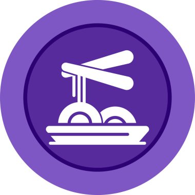 Makarna simgesinin web illüstrasyonu