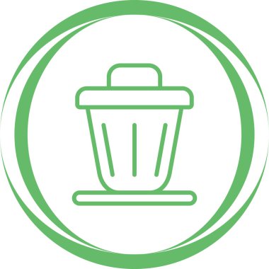 Çöp kutusu simgesi, web basit illüstrasyon
