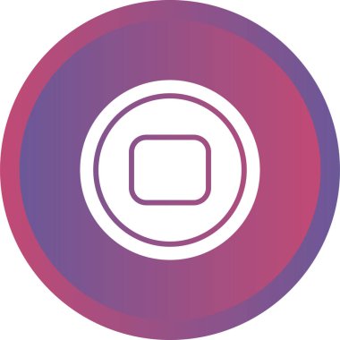 Düğme Vektör Simgesini Durdur, Ortam Sembolü, Müziği Durdur veya Video