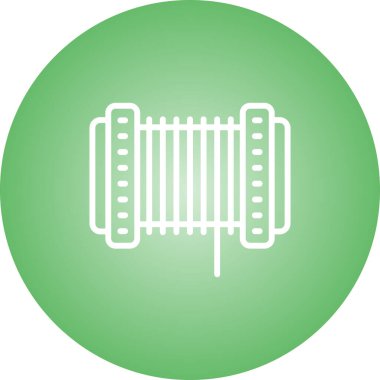Cable Reel web simgesi vektör çizimi