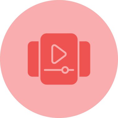 Video Galerisi Simgesi, vektör illüstrasyonu.