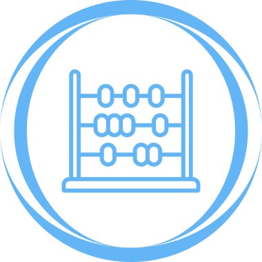 Abaküs. Web simgesi basit illüstrasyon   