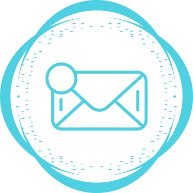 Zarf simgesi, bildirim konsepti. Web simgesi basit illüstrasyon