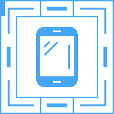 akıllı telefon simgesi, vektör illüstrasyonu basit tasarım