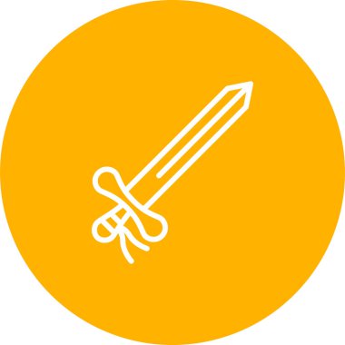 Kılıç. Web simgesi basit illüstrasyon