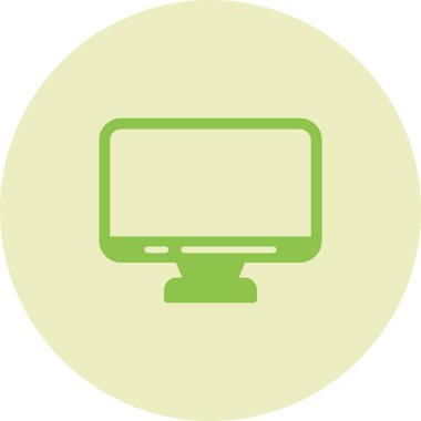 masaüstü monitörü web simgesi, vektör illüstrasyonu