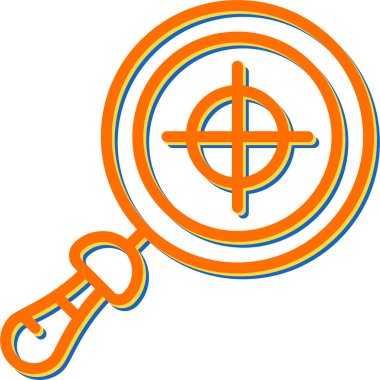 Büyütme cam simgesi vektör illüstrasyonu  