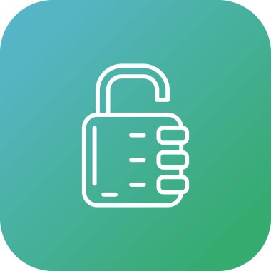 asma kilit simgesi, vektör illüstrasyonu basit tasarım