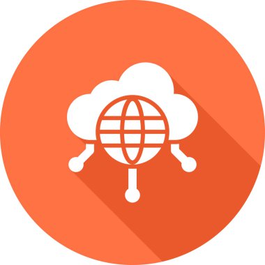 Genel Bulut web simgesi vektör illüstrasyonu 