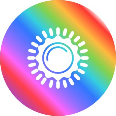 Güneş. Web simgesi basit illüstrasyon