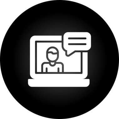 Web Konferansı Web Simgesi illüstrasyonu