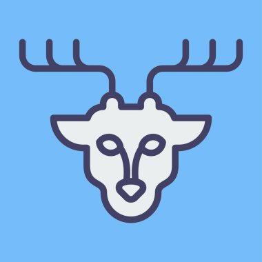 Geyik simge vektör çizim 