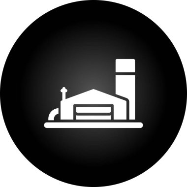 Fabrika Simgesi, Web Tasarımı Düğmesi, Vektör İllüstrasyonu