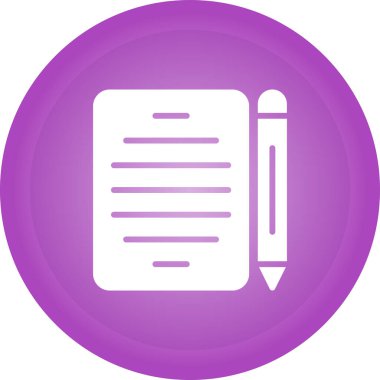 Kalem ve kağıt ağ simgesi, vektör illüstrasyonu 