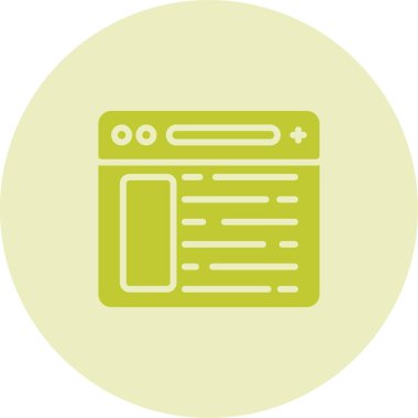 tarayıcı web simgesi, vektör illüstrasyonu 