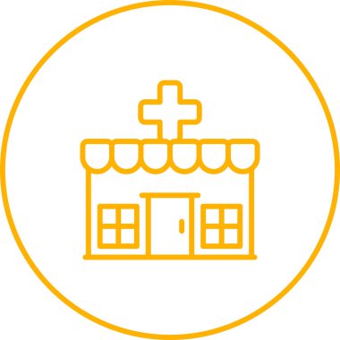 eczane web simgesi vektör illüstrasyonu 