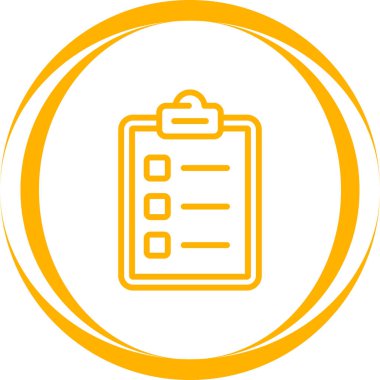 Kontrol listesi. Web simgesi basit illüstrasyon