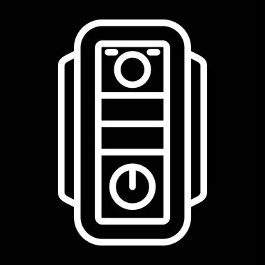 Masaüstü bilgisayar simgesi, vektör illüstrasyonu basit tasarım