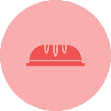 İzole edilmiş taze ekmek simgesinin vektör çizimi 