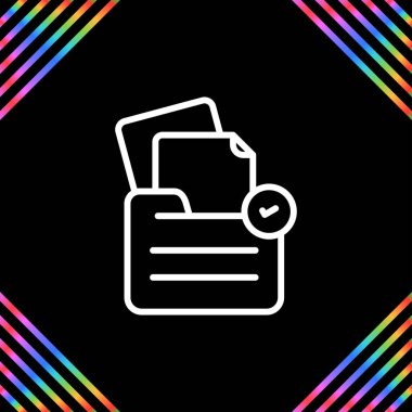 belge web simgesi vektör illüstrasyonu