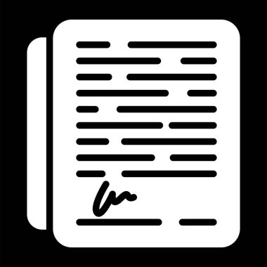 Belge imza simge vektör çizim