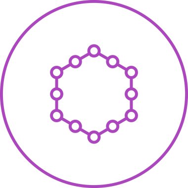 Basit bir altıgen simgesi, web basit illüstrasyonu