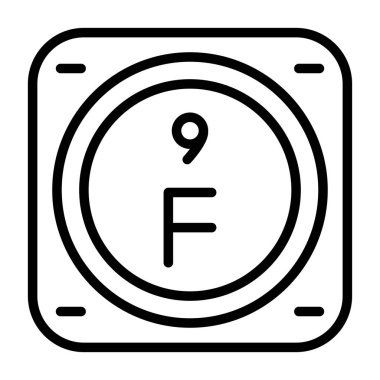 Periyodik tablo ağının kimyasal elementi basit illüstrasyon