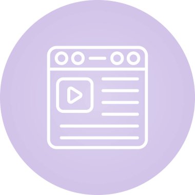 video web simgesi basit illüstrasyon