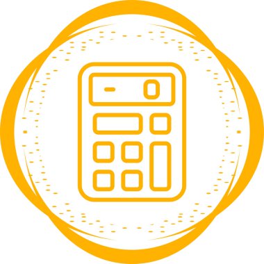 hesap makinesi web simgesi, vektör illüstrasyonu 