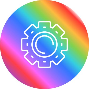 dişli ağ simgesi, basit vektör illüstrasyonu