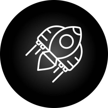 Uzay gemisi web simgesi vektör illüstrasyonu