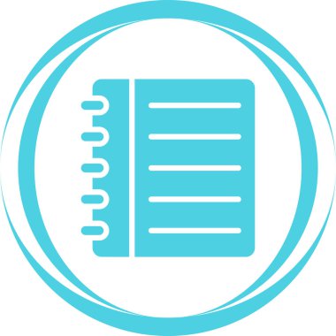 Ders kitabı simgesi, vektör illüstrasyonu basit tasarım