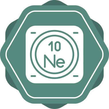 Neon kimyasal işaret simgesi, web illüstrasyonu