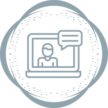 Web Konferansı Web Simgesi illüstrasyonu